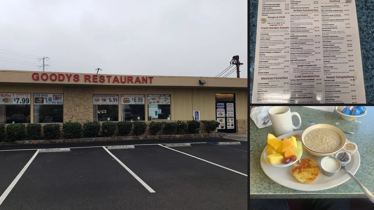 Counter seating and booths in a breakfast restaurant.